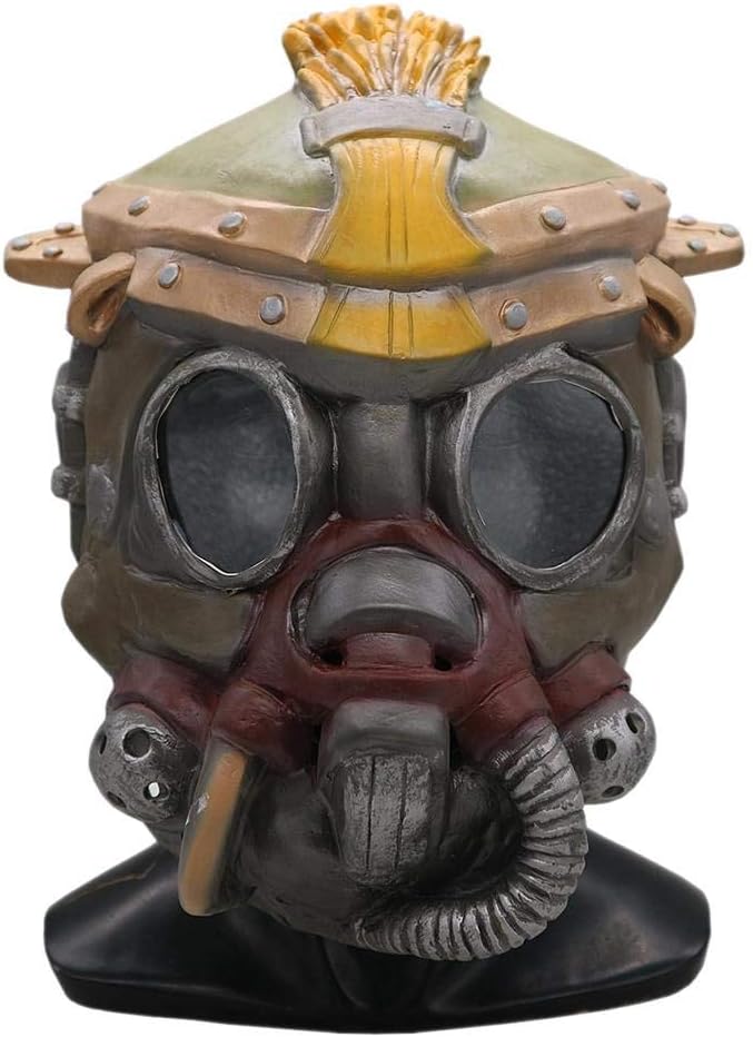 Sponsi Men's Game for Cosplay Birthday Drama Games, Nightclubs Christmas Halloween Theme Costume Party Props Latex Apex Blood Hunter Pathfinder Mask
