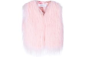 MisShow Little Girls' Faux Fur Wool Vest Coat Jacket Outerwear for 1-10 Years Old