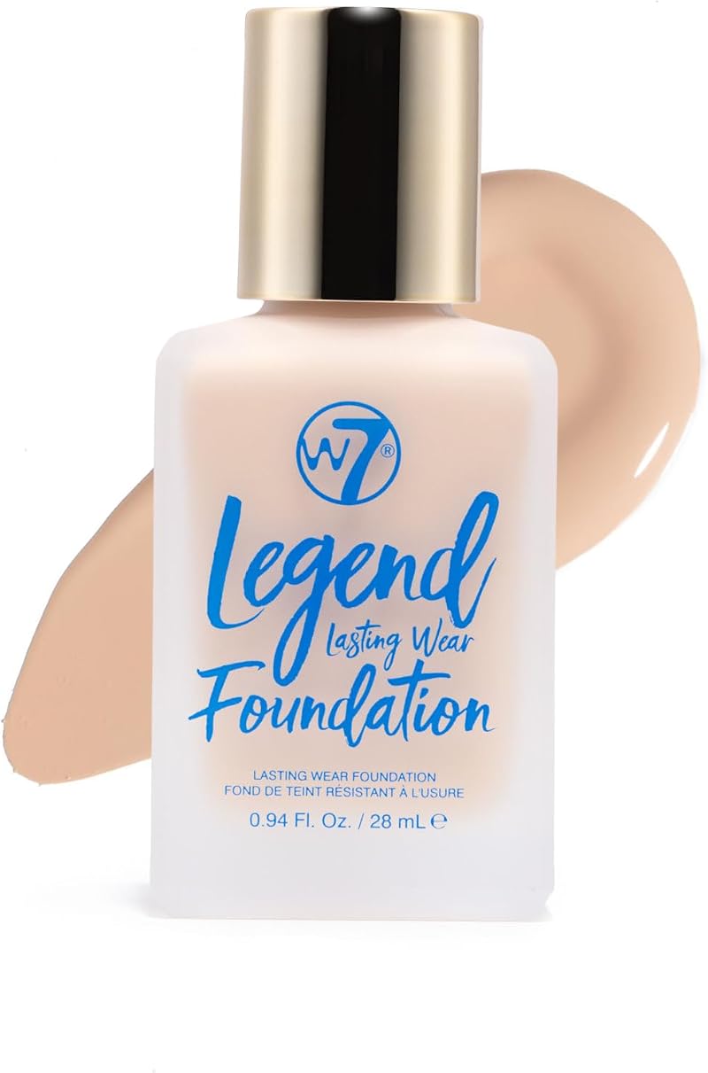W7 Legend Foundation Creamy Liquid Foundation Poreless Medium Coverage Buff 28ml