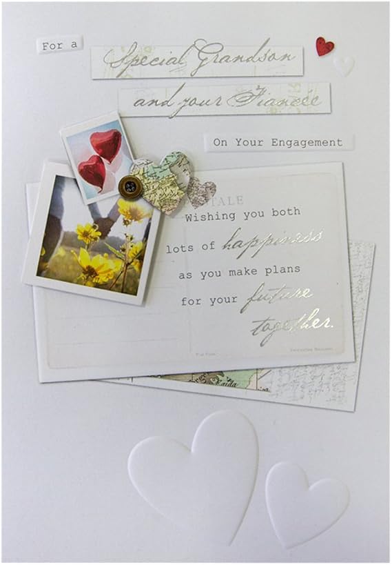 Hallmark Engagement Card For Grandson and Fiancee 'Love And Pride