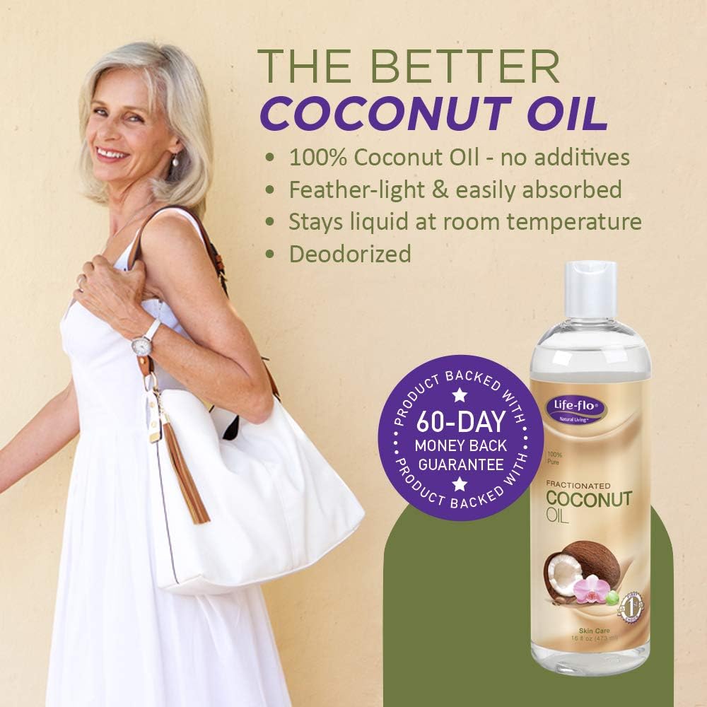 Life-flo Coconut Oil, Fractionated, 473 ml 73730, No Color, 473.2 ml (Pack of 1) - Image 3
