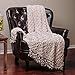 Chanasya Super Soft Beautiful Elegant Decorative Woven Popcorn Texture Couch Bed Beige - Ivory Beige Throw Blanket With Ball Fringe