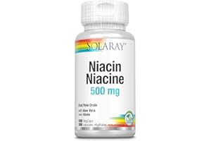 Solaray – Niacin 500mg | Vitamin B-3 for Healthy Skin, Circulatory & Nervous System Support | 100 VegCaps