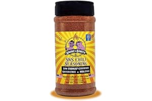 Smoke n Sanity SnS Chili Seasoning - Monash Certified Low FODMAP - Gluten Free - Certified Kosher - Dairy Free - Low FODMAP Food - Vegetarian (7.0 oz Shaker)