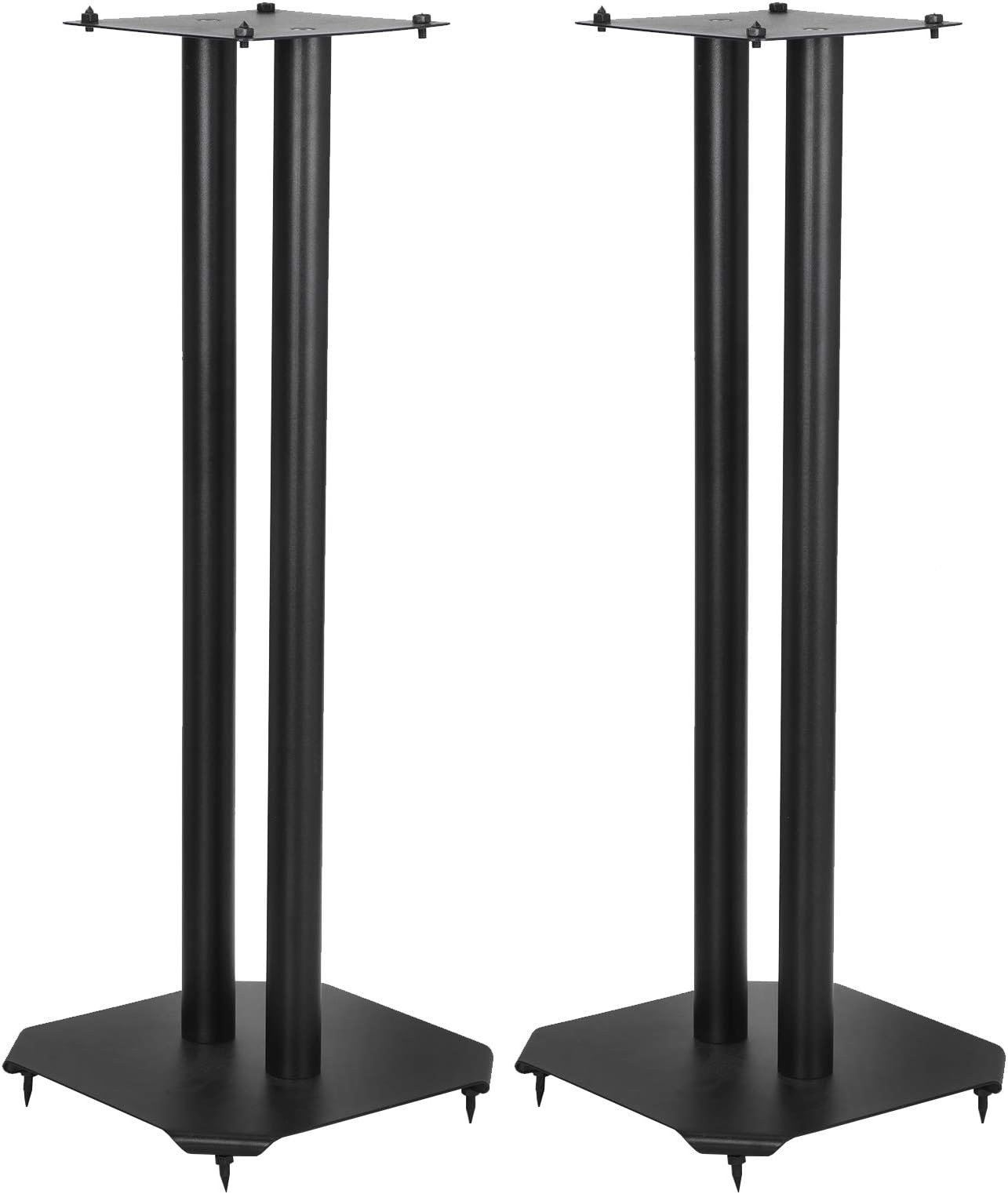 F2C Floor Speaker Stands Home Theater Surround Sound System Satellite &Bookshelf Speaker Stand Mount Holder Universal Steel Construction, 24 Inch High, 22 Lbs Capacity/Each