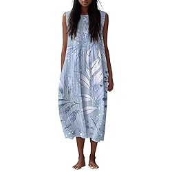 Party Dresses Summer Fall Cotton Linen Midi Dresses