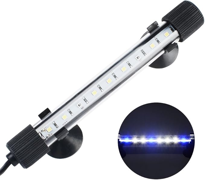 NICREW Submersible LED Aquarium Light, Hidden White with Blue LED Light