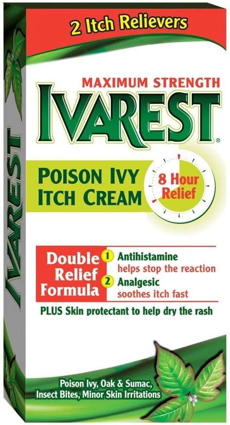 IvarestPoison Ivy Itch Relief Cream Maximum Strength 2 oz (Pack of 6)