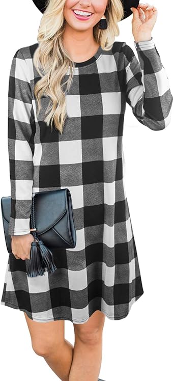 checkered dress long sleeve