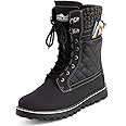 POLAR Womens Memory Foam Outside Pocket Inside Zip Thermal Waterproof Deep Tread Rubber Sole Snow Boots