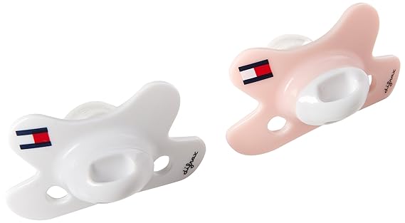 Tommy Hilfiger Baby-Mädchen 2 Pack Dummy Bekleidungsset, Rosa (Ballerina 612), One Size