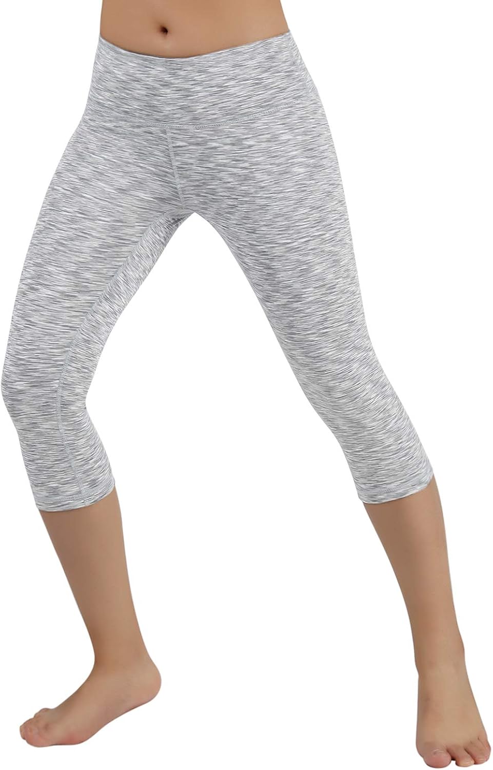 ODODOS Women's High Waist Yoga Capris, Tummy Control Workout Yoga Leggings with Inner Pocket: Clothing