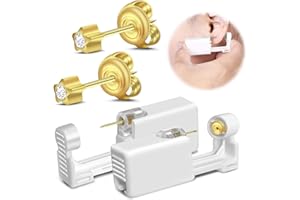 BeiLaiSun 2 Set Single Use Ear Piercing Gun Safe Home Use Ear Piercing Kit Self Use Ear Piercing Tool with Aseptic 4mm Star Ear Stud（242#）