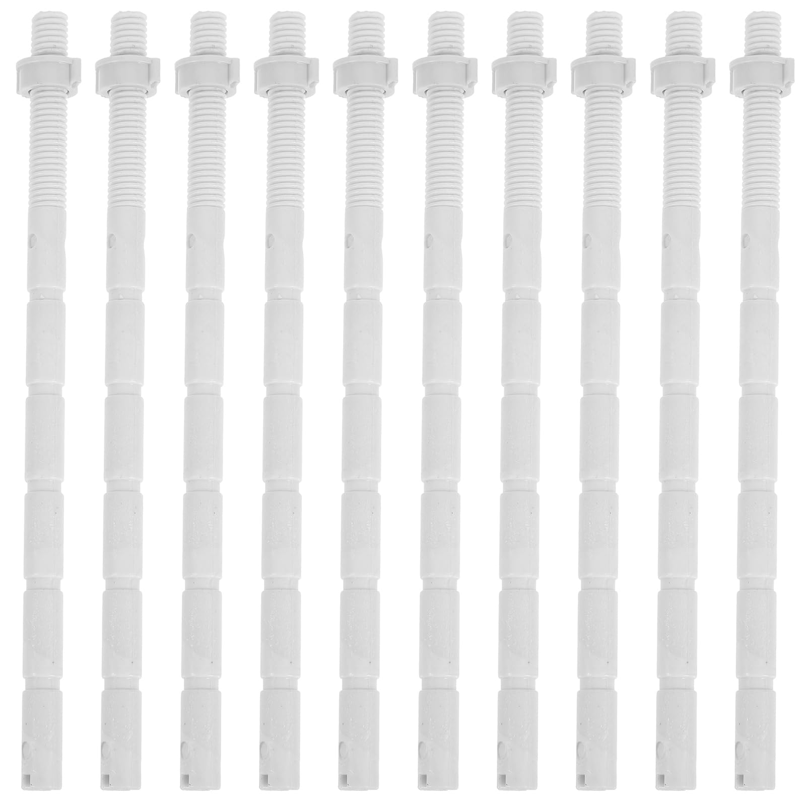 Angoily 10Pcs Toilet Push Button Rods Replacement Set Extendable Threaded Toilet Tank Flushing Rods for Bathroom Water Tank Repair
