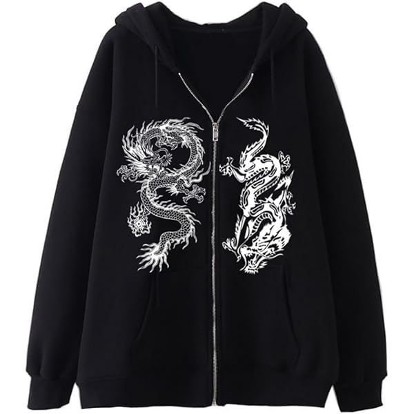 Amazon.com: Women Y2K Zip Up Hoodie Fairy Grunge Jacket Punk