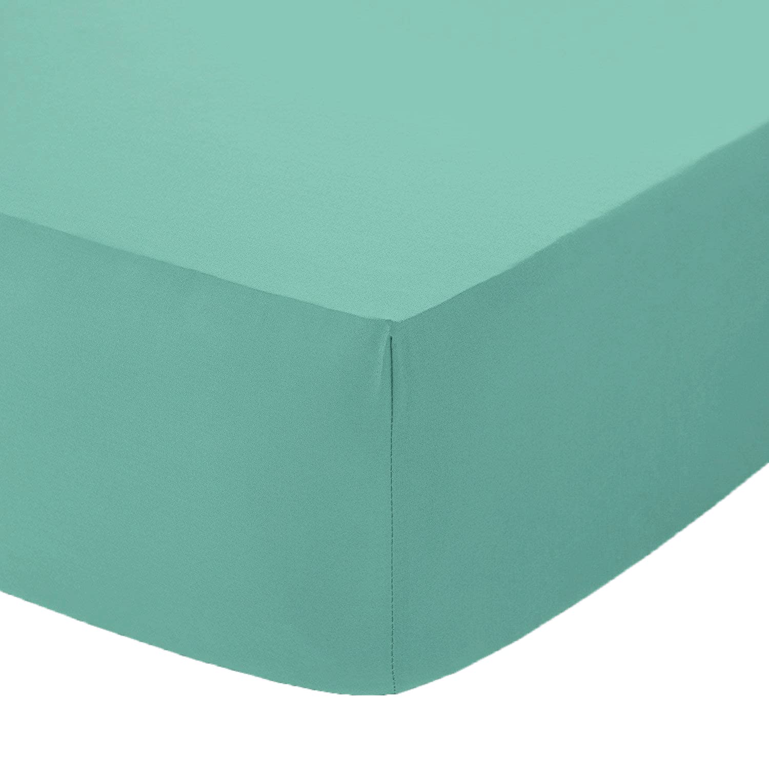 AmigoZone Plain Pollycotton Small Double Fitted Sheet 4FT Fitted Sheet (4Ft Fitted Sheet, Mint) — image 1