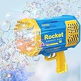 SHCKE Bubble Machine, 69 Holes Bubble Machine with Colorful Lights, TIK Tok Bubble Makers for Kids Adults Summer Outdoor Birt