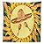 Mexican Decorations Tablecloth Ethnic Hat and Maracas in the Centre of Sun Figure Hippie Style Boho Home Dining Room Kitchen Rectangular Table Cover Multi