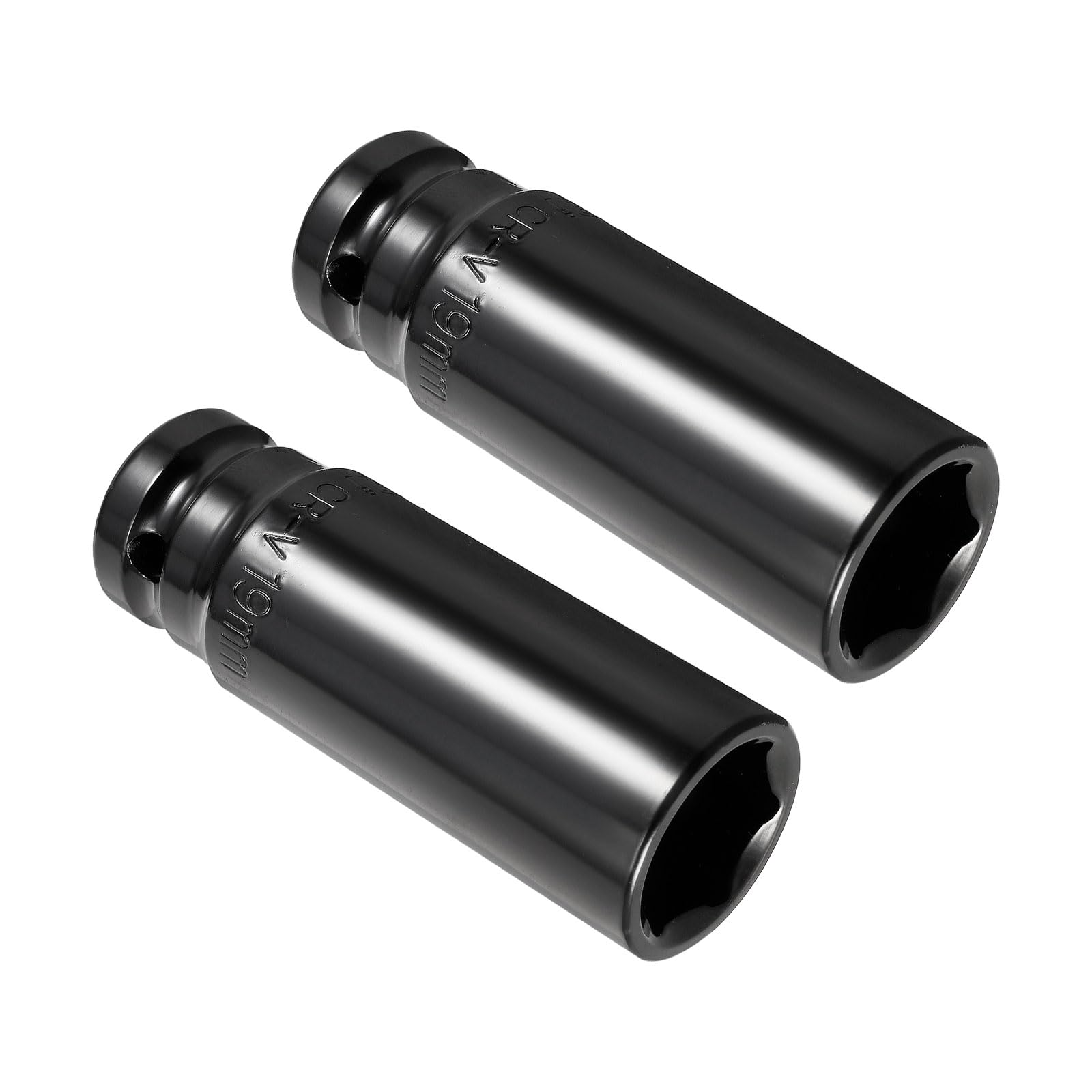 CoCud 6-Point Deep Impact Socket, 1/2-Inch Drive 19mm Socket, CR-V Spindle Axle Nut Impact Socket - (Applications: for Household Maintenance), 2-Pieces