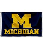 Michigan Wolverines Large Grommet Banner Flag – 3x5 Ft Outdoor Polyester, Officially Licensed, Reverse Side Print - View #12