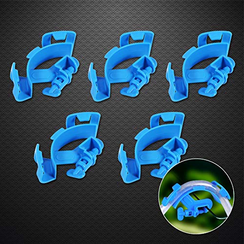 Pssopp 5Pcs Aquarium Pipe Holder Adjustable Plastic Fish Tank Filtration Water Pipe Holder Filter Hose Holder Water Tube Clamp Mounting Clip
