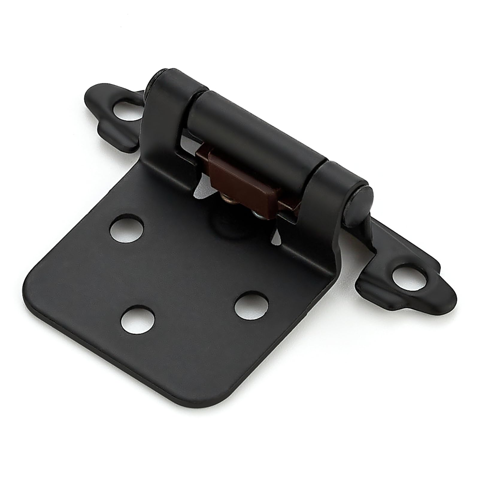Photo 1 of Ravinte 60 Pack (30 Pairs) 1/2" Overlay (Variable) Cabinet Hinges, Self-Closing Semi-Concealed Face Mount, Matte Black Decorative Hardware with Door Bumpers for Kitchen & Cupboard Doors