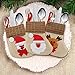 Aytai 12pcs Mini Christmas Stockings Gift 3D Santa Claus Snowman Reindeer Xmas Burlap Cutlery Stocking for Christmas Decorations