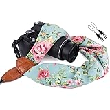 Elvam Universal Men and Women Scarf Camera Strap Belt Compatible with DSLR, SLR, Instant,Digital Camera - Retro Green…