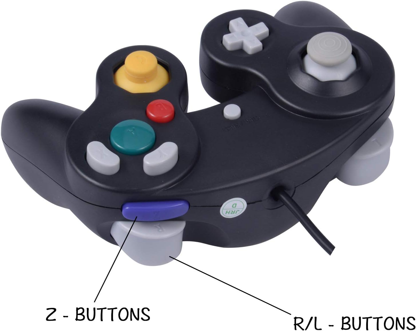 ONE250 2 Pack Classic Shock Joypad Wired Controller, Compatible with Wii NGC Gamecube Game Cube (Black & Red): Computers & Accessories