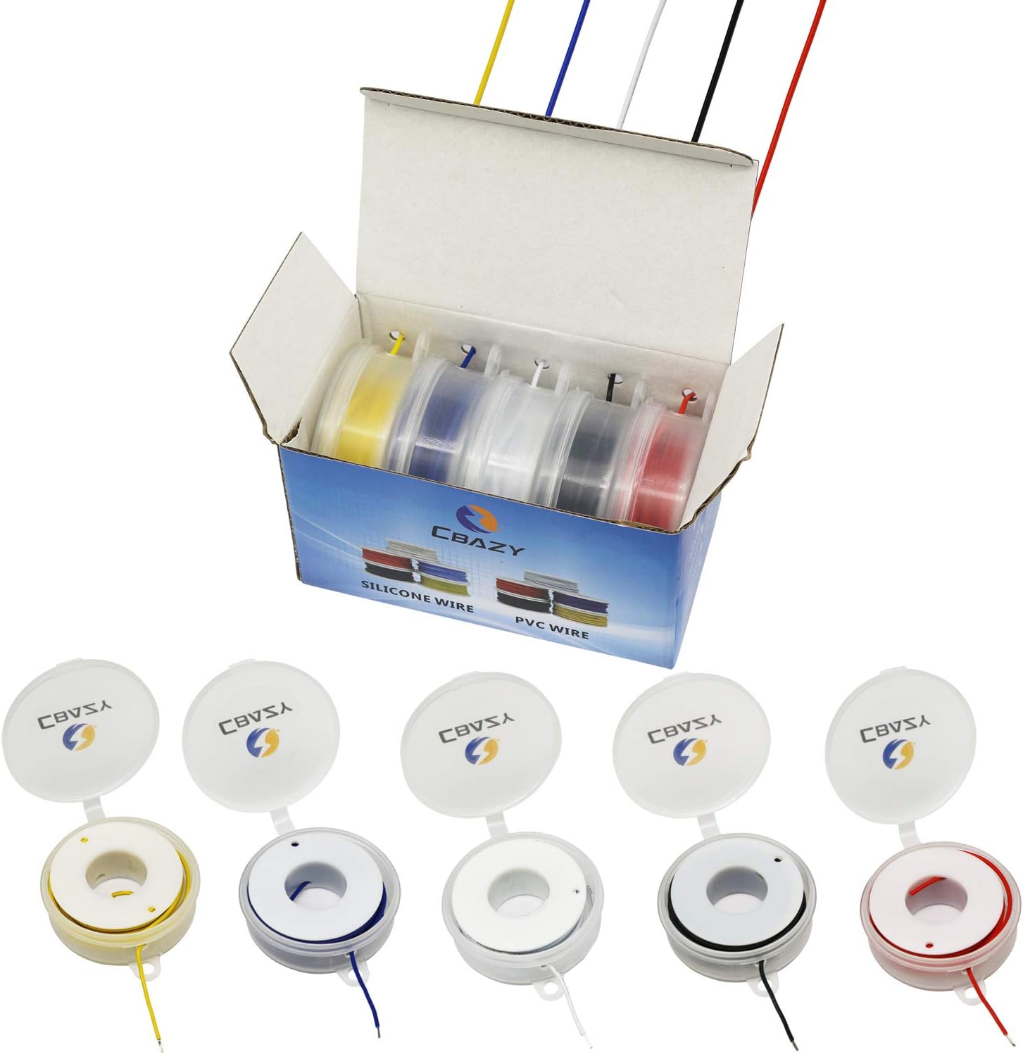 Electrical wire kit hook up wires 30 gauge/AWG tinned copper PVC 300V stranded electric wire cable CBAZY