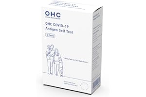 OHC OSANG HEALTHCARE OHC COVID-19 At Home Antigen Self Test for SARS-CoV-2, Omicron & Delta – 15 Minute Results, Nasal Swab, Ages 2+, 2 Tests per Box