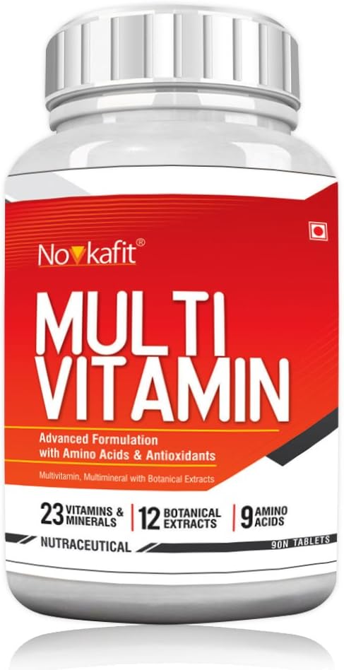 Novkafit® Multivitamin – 90 Tablets (Advanced Formulation for Men & Women – with Amino Acids, Herbal Extracts & Antioxidants) (Pack of 1)