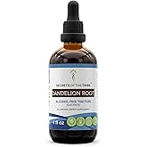 Secrets of the Tribe Dandelion Root Alcohol-Free Liquid Extract, Dandelion (Taraxacum Officinale) Dried Root Tincture Supplement (4 FL OZ)