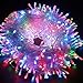 Excelvan Safe Low Voltage 8 Modes 500 LEDs 100M/328FT Dimmable Fairy String Lights with Transparent String for Bedroom Patio Garden Gate Yard Party Wedding Christmas Decoration, Multi Color