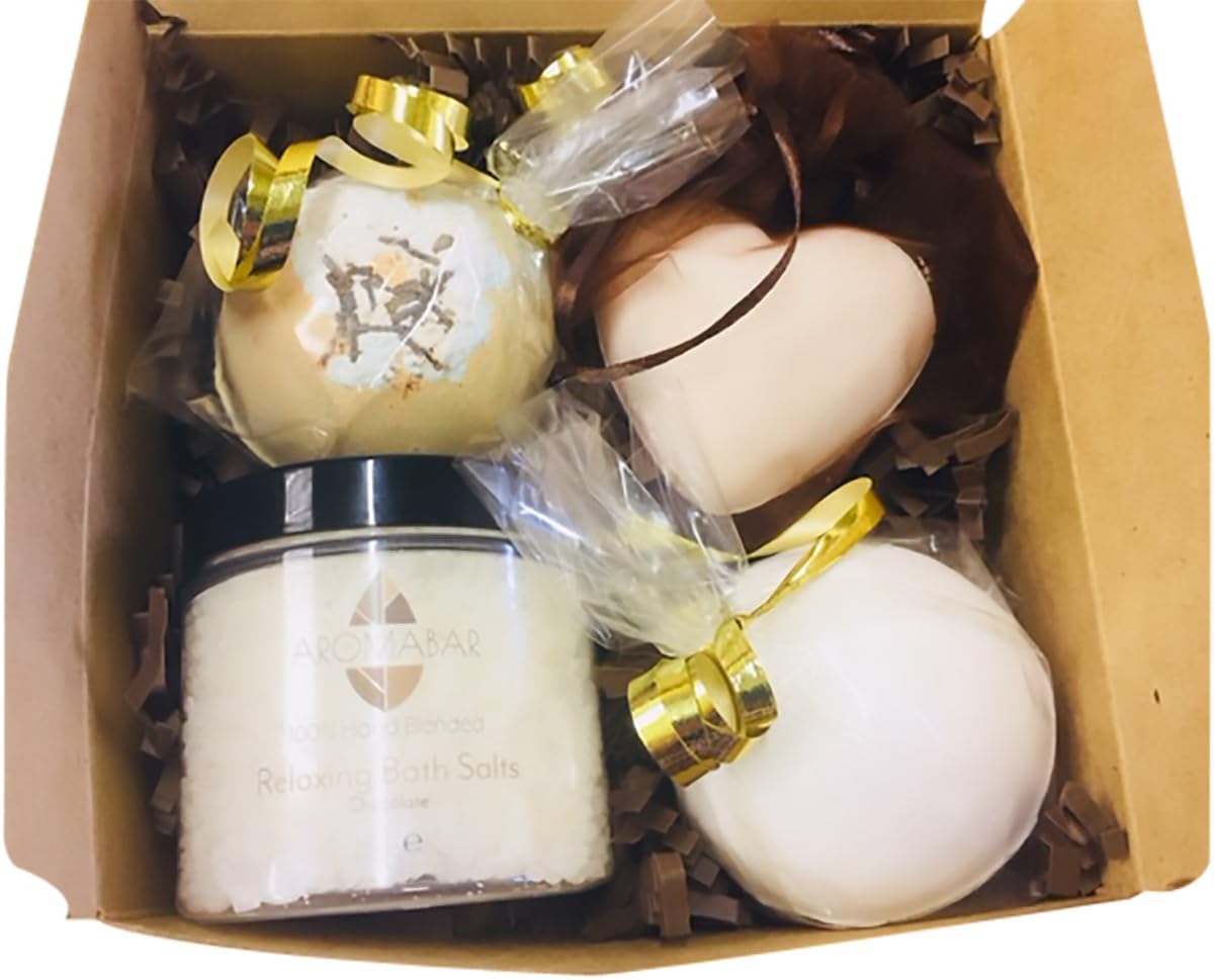 Chocolate Indulgence Bath Bomb Pamper Box Gift Set, 4 Count (Pack of 1)