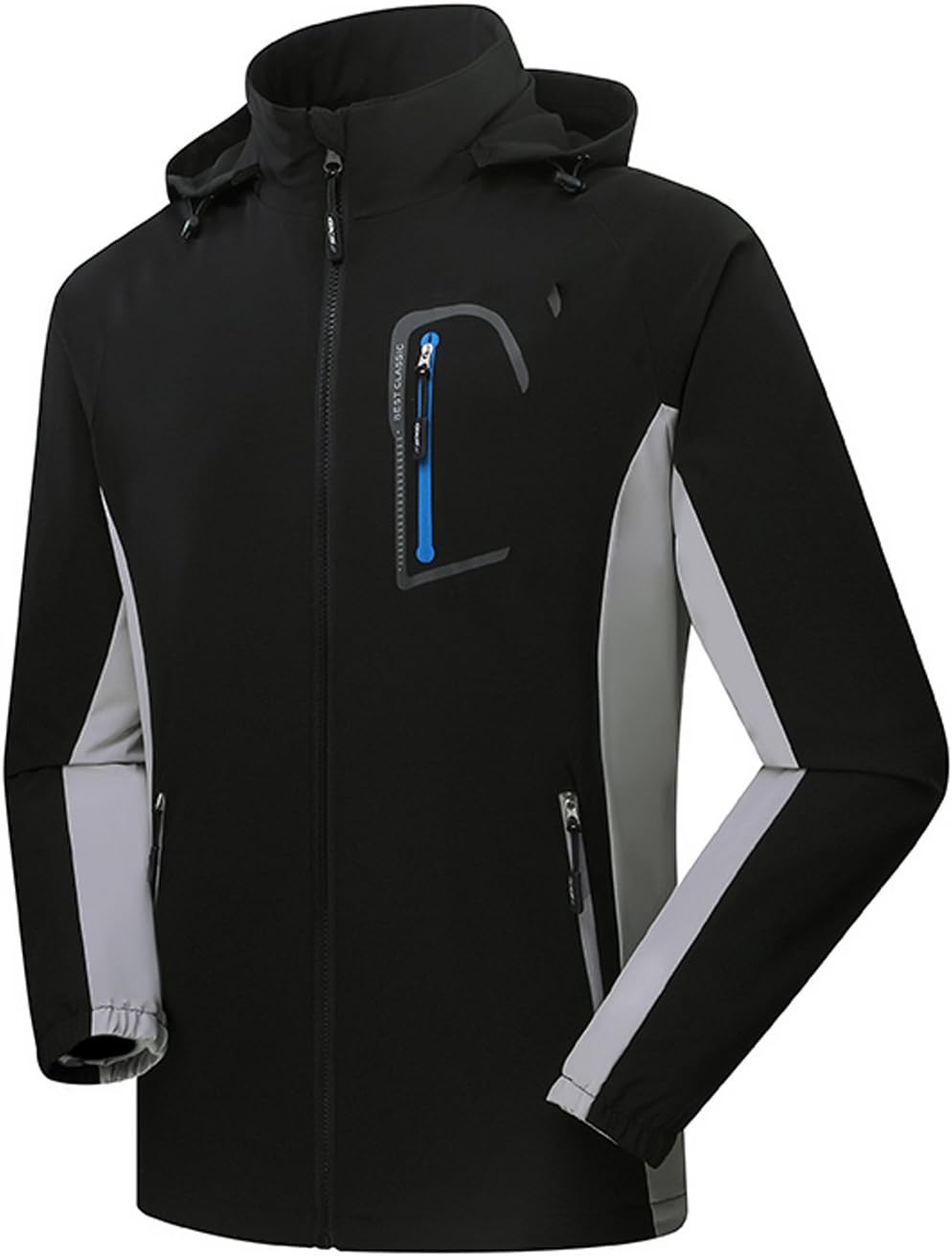 Homaok Men's Sportswear Mountain Windproof Hooded Jacket