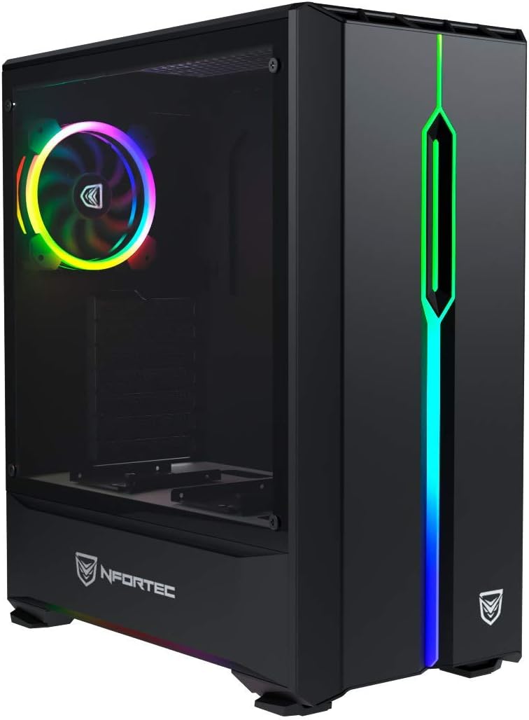 Nfortec Antares Torre Gaming Negra RGB (Cristal Templado): Amazon.es: Informática