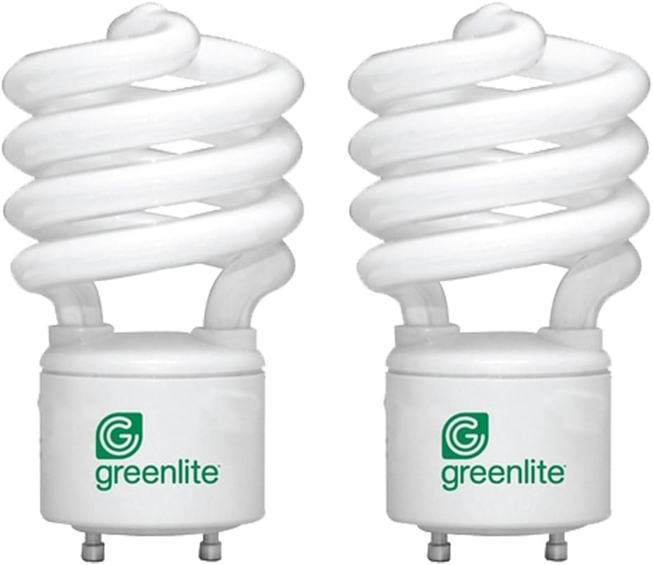 Greenlite Lighting 18W/ELS-GU/41K 18-Watt GU24 Ultra-Mini Spiral CFL Bulb, Cool White