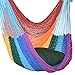 Large Caribbean Hammock Chair - 48 Inch - Polyester - Hanging Chair - Rainbow