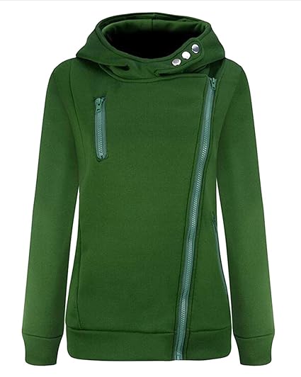 Cassiecy Damen Kapuzenpullover Winter Langarm Hoodie Pullover Baumwoll Zipped Sweatshirt Winterjacke Mantel Outwear