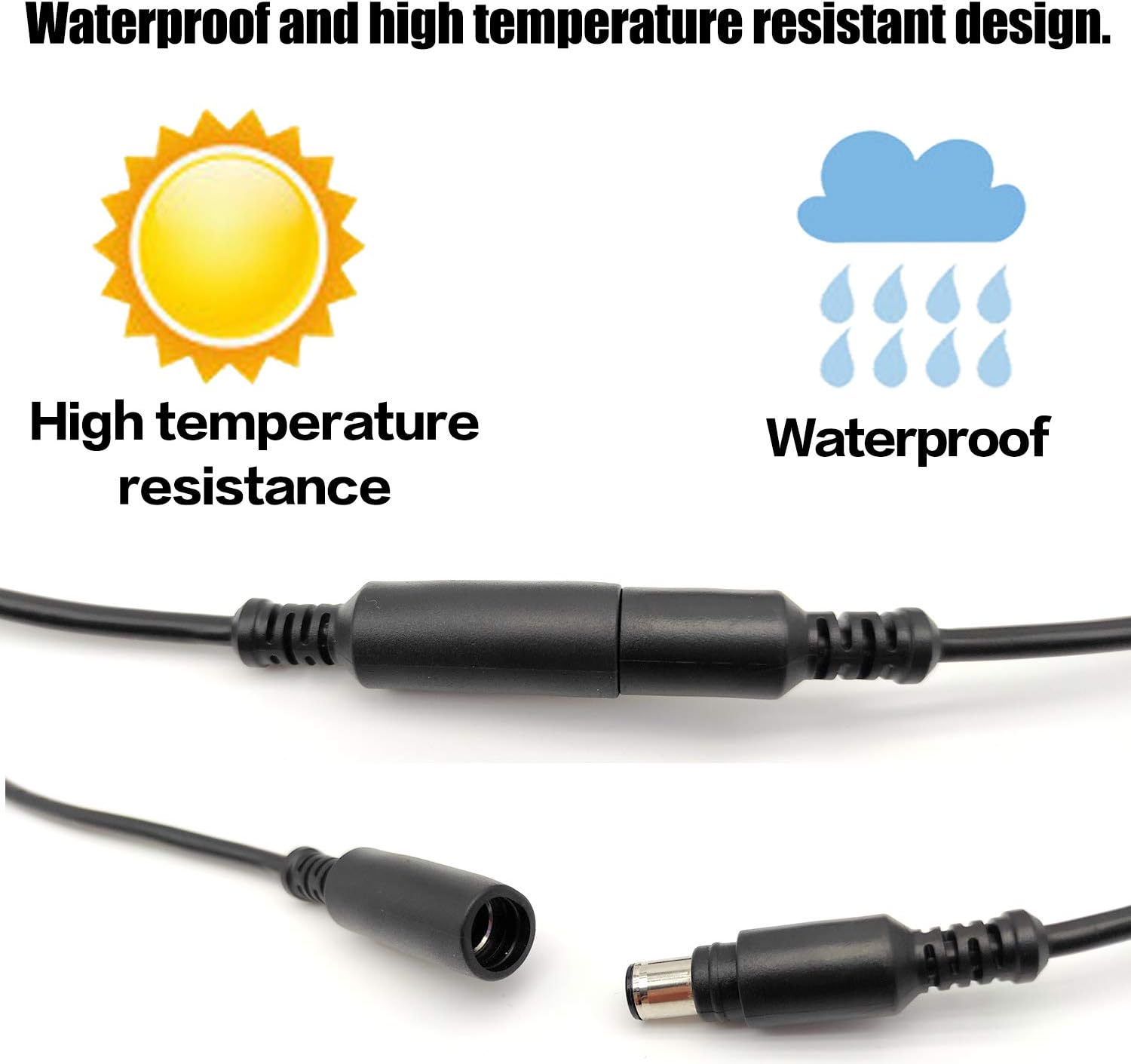 Lifesmells 25FT DC 8mm ExtensionCable Male and Female Plug Perfectly Compatible with Solar Generator Portable Power Station and Solar Panel : Garden & Outdoor