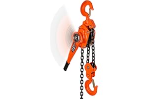 YTOXEO 6 Ton Manual Lever Chain Hoist, 13200 lbs Capacity 10 FT Come Along, Manual Ratchet Chain Puller Hoist, G80 Galvanized Carbon Steel with 2 Heavy Duty Hooks for Garages Warehouse (10 FT-6T)
