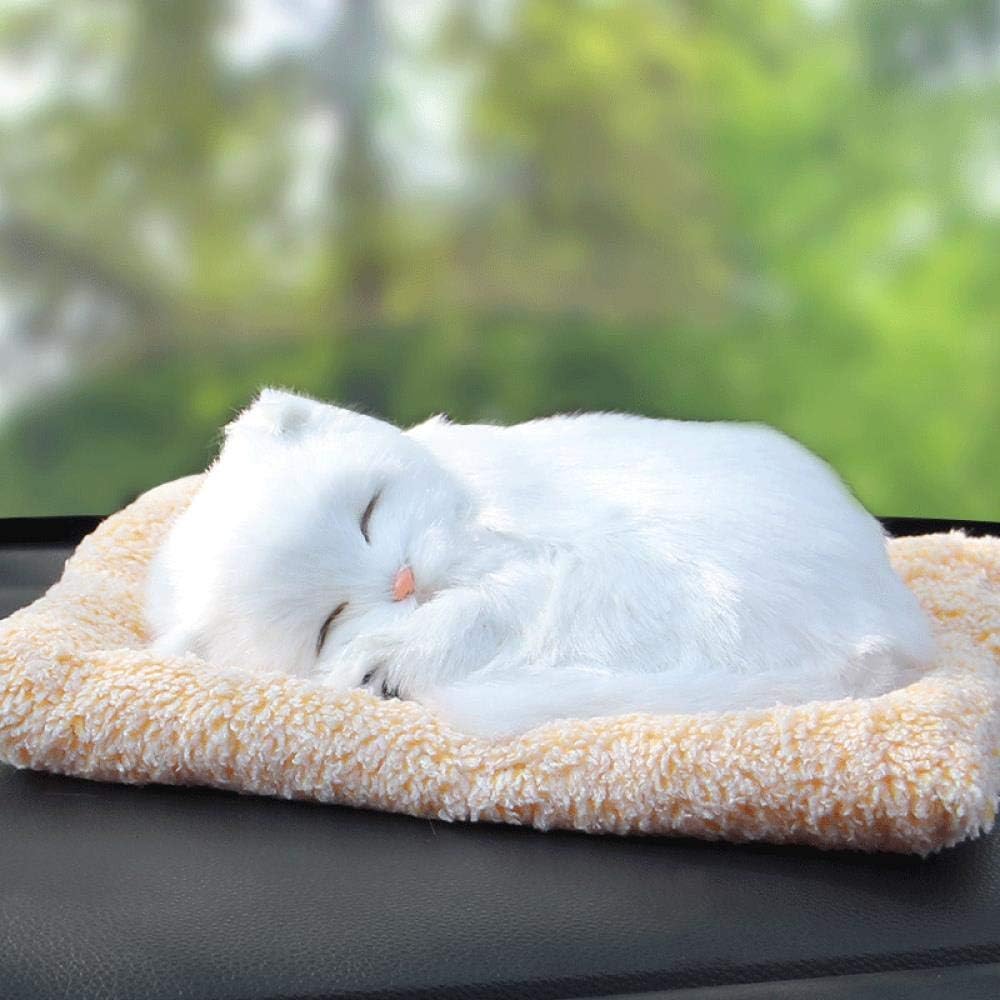 jiwenhua Car accessories car car interior accessories car decoration personal creativity bamboo charcoal simulation dog cute car decoration, Large - little white cat-