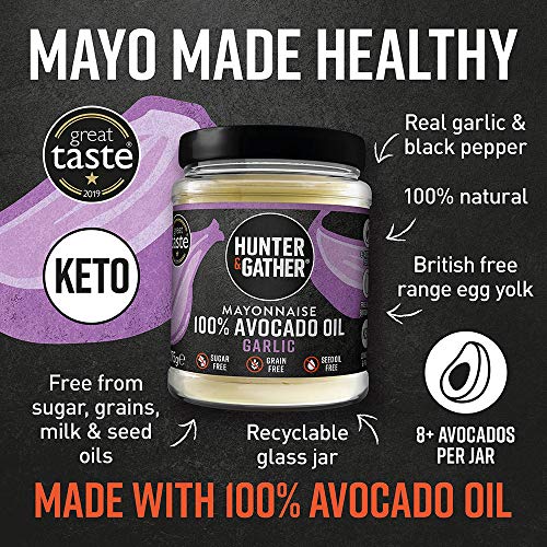 Hunter & Gather Knoflook Avocado-olie Mayonaise - 175g | Gemaakt met Zuiver Avocado-olie en Britse scharreleieren… - Afbeelding 8