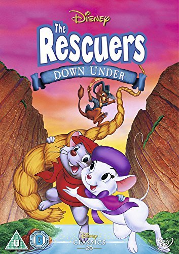 Disney The Rescuers Down Under [DVD] [1991] Movie Poster Unframed Plastic Wall Art for Living Room