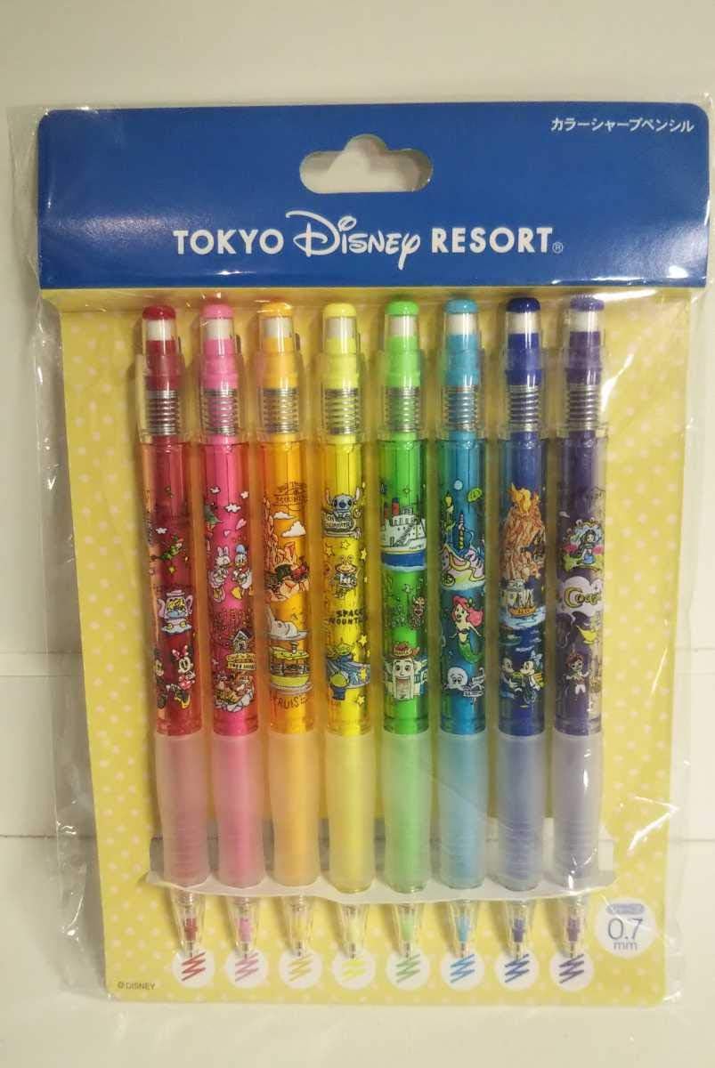 Amazon Co Jp ディズニーリゾート 8本セットfanmap柄 カラーシャープペンシル 日本製ディズニー ミッキー シャープペン ホビー
