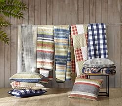 Eddie Bauer - King Quilt Set, Reversible Cotton