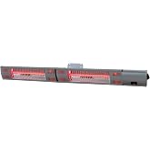 Energ+ 220V Infrared Electric Outdoor Heater Wall Mounted Patio Heater Remote Control Efficient Gold Tube Element Hanging Cables Deck Rail Mount Mortar Mounts Included Waterproof &amp; Dust Resistant