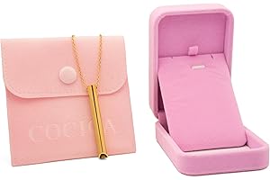 COCICA Breathing Necklace for Anxiety Relief, Stress Relief Mindful Breathing Necklace with Pendant,Gifts for Women Men Teens Relaxation Meditation, Cable Chain