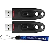 SanDisk 16GB (Two Pack Bundle) USB 3.0 Flash Ultra Memory Drive (SDCZ48-016G-UAM46) - with (1) Everything But Stromboli (tm) Lanyard